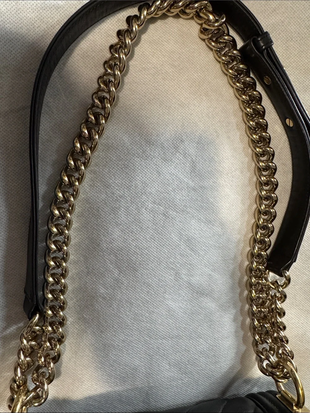 Chanel Chevron Leather Small Boy Bag